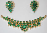 Code KJGJE 2614Emeralds Pendent Set, click here to see large picture.
