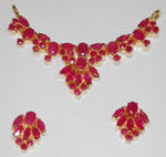 Code KJGJR 2516Ruby Pendent Set, click here to see large picture.