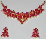 Code KJGJR 2517Ruby Pendent Set, click here to see large picture.
