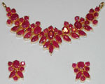 Code KJGJR 2518Ruby Pendent Set, click here to see large picture.