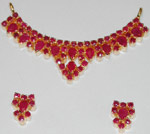 Code KJGJR 2519Ruby Pendent Set, click here to see large picture.