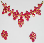 Code KJGJR 2520Ruby Pendent Set, click here to see large picture.