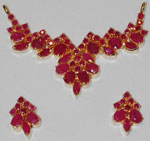 Code KJGJR 2524Ruby Pendent Set, click here to see large picture.
