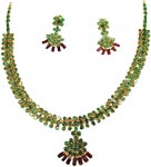 Code KJGJC 2908Rubies & Emeralds Necklace, click here to see large picture.